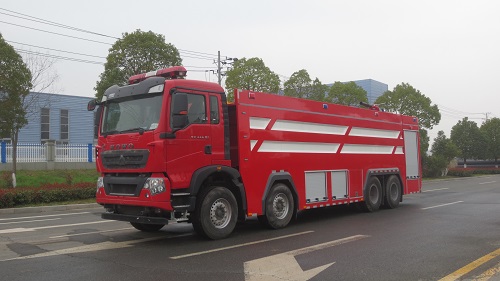 豪沃24吨水罐消防车-大型水罐消防车价格报价-消防车生产厂家