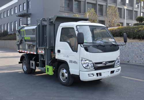 福田3方挂桶垃圾车-纵昂牌CLT5040ZZZBJ6型自装卸式垃圾车价格报价-湖北盈通